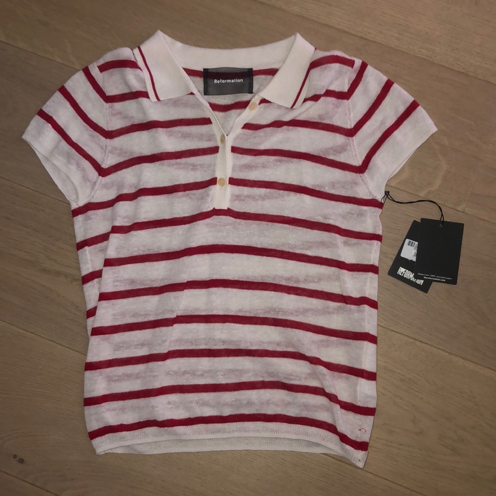 NWT reformation polo shirt